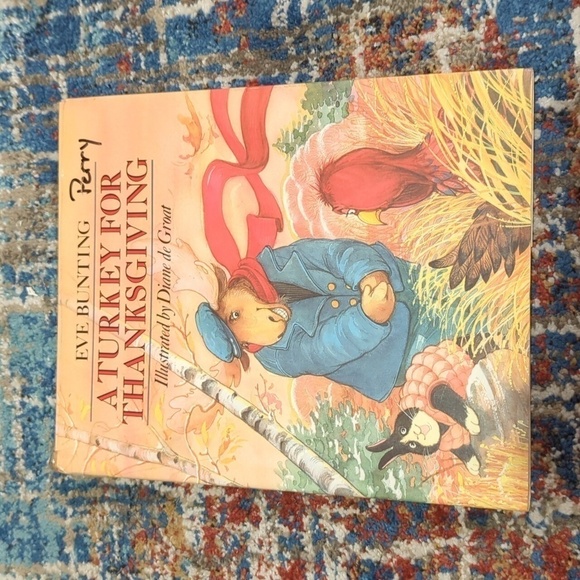 Eve Bunting A Turkey For Thanksgiving Hardback Book w/Cover 1991 - Picture 1 of 8